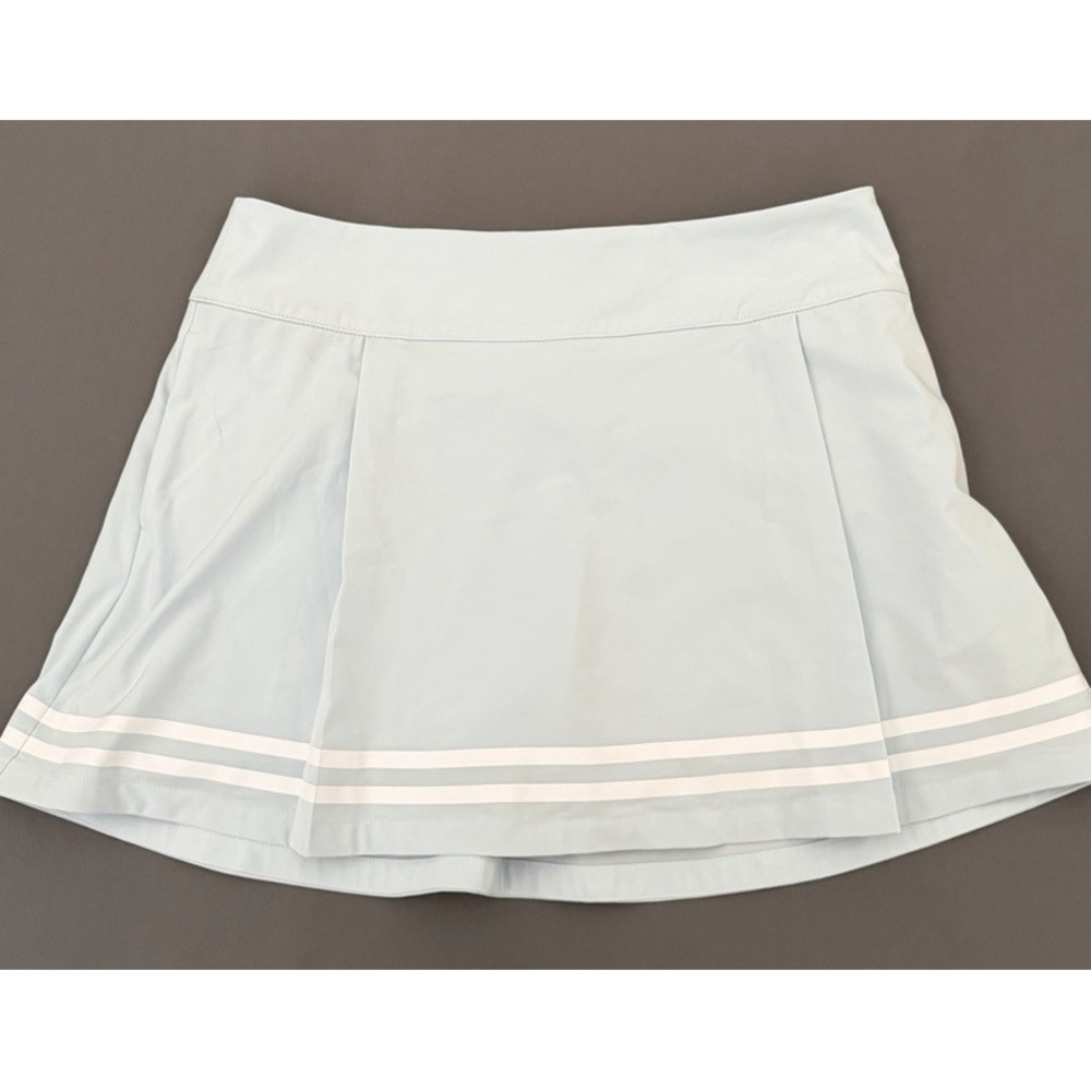 CALIA Golf Skort Womens Size 12 Blue 15" Pleated Side Zip Skirt NEW!